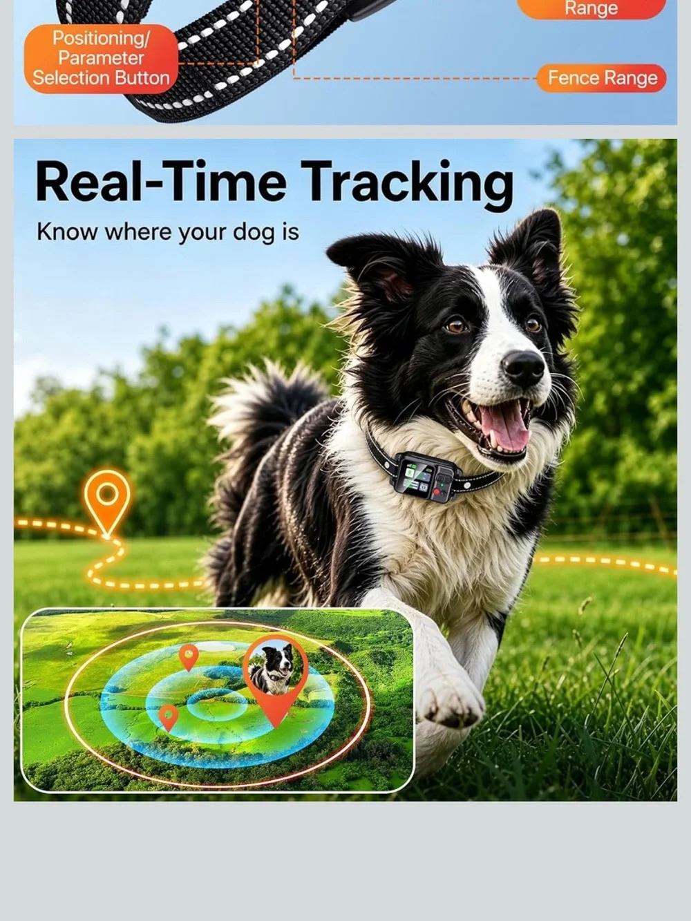 Brand new GPS wireless dog collar fence system
